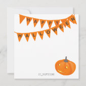 Halloween Niedlich Cat & Jack-o’-Laternenkürbis (Rückseite)