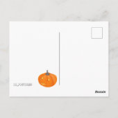 Halloween Niedlich Cat & Jack-o’-Laternenkürbis Postkarte (Rückseite)