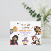 Halloween Niedlich Costume Geburtstagsparty Kinder Einladungspostkarte (Stehend Vorderseite)