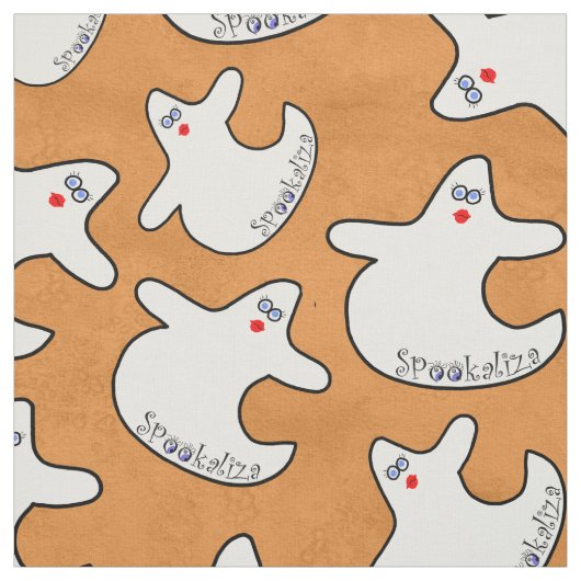 Halloween Niedlich Diva Ghost Random Pattern Orang Stoff (Muster)