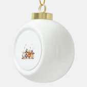 Halloween Niedlich Ducklings Kostüm Keramik Kugel-Ornament (Rechts)