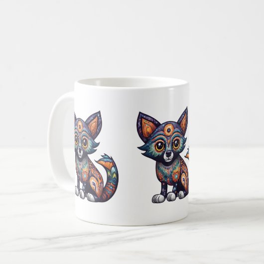 Halloween Niedlich Fox Kaffeetasse (Vorderseite Links)