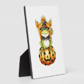 Halloween Niedlich Frosch on Pumpkin Fotoplatte (Seite)