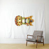 Halloween Niedlich Frosch on Pumpkin Wandteppich (Beispiel (Horizontal))