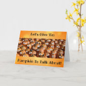 Halloween Niedlich Funny Pumpkin Herbst Herbst Karte (Gelbe Blume)