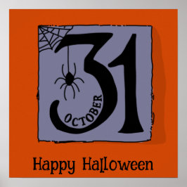 Halloween Niedlich Funny Whimsical 31 Oktober Rahm Poster