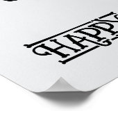 Halloween Niedlich Funny Whimsical Broom Poster (Ecke)