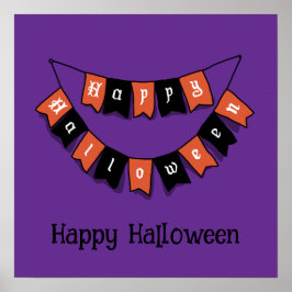 Halloween Niedlich Funny Whimsical Garland Poster