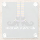 Halloween Niedlich Funny Whimsical Hexenschuhe Glasuntersetzer (Rückseite)