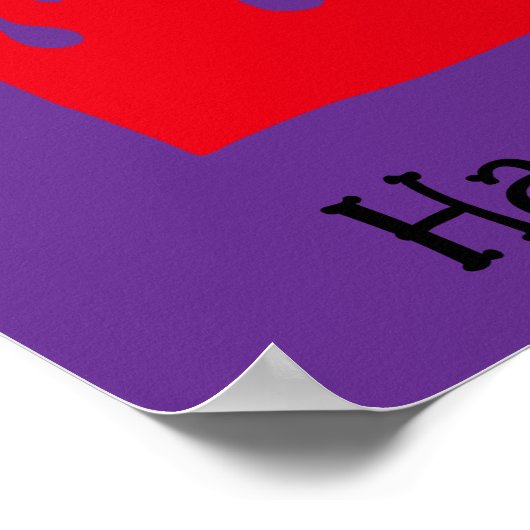 Halloween Niedlich Funny Whimsical Red Flame Poster (Ecke)