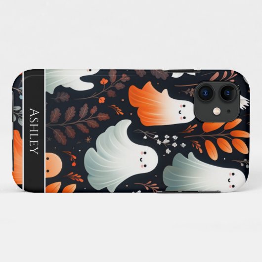 Halloween Niedlich Ghost Boho Personalisiert Case-Mate iPhone Hülle (Rückseite (Horizontal))