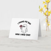 Halloween Niedlich Ghost Boo Funny Bridesmaid Vors Karte (Gelbe Blume)