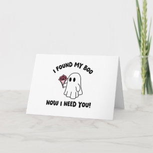 Halloween Niedlich Ghost Boo Funny Bridesmaid Vors Karte