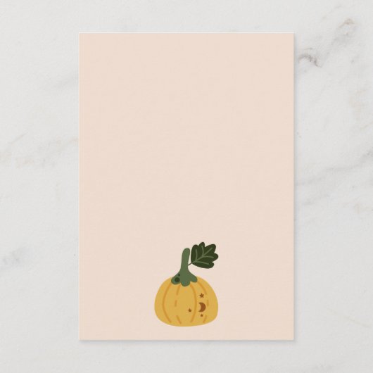 Halloween Niedlich Ghost Books für Babydusche Begleitkarte (Rückseite)