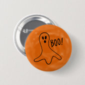 Halloween Niedlich Ghost Booo Button (Vorne & Hinten)