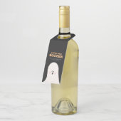 Halloween Niedlich Ghost Bottle Ta Flaschenanhänger (Angewinkelt)