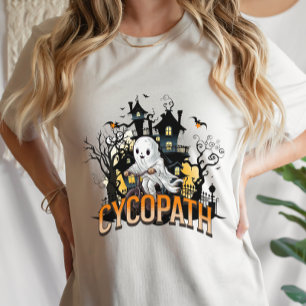 Halloween Niedlich Ghost Cycopath Funny T-Shirt