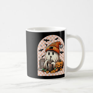 Halloween Niedlich Ghost Drink Kaffee Pumpkin Karo Kaffeetasse