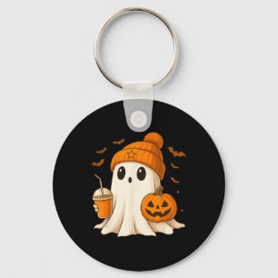 Halloween Niedlich Ghost Drink Pumpkin Men Women H Schlüsselanhänger