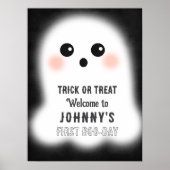 Halloween Niedlich Ghost Editable Party Event Sign Poster (Vorne)