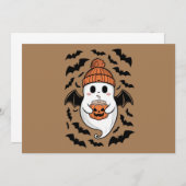 Halloween Niedlich Ghost Fall Spooky Saisongeschen Einladung (Vorne/Hinten)