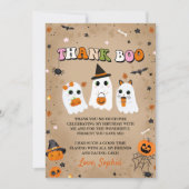 Halloween Niedlich Ghost Geburtstag Dankeskarte (Vorderseite)