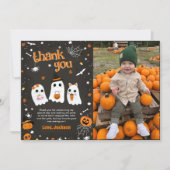 Halloween Niedlich Ghost Geburtstag Spooktacular Dankeskarte (Vorderseite)