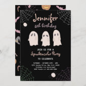 Halloween Niedlich Ghost Geburtstag Spooktacular E Einladung (Vorne/Hinten)