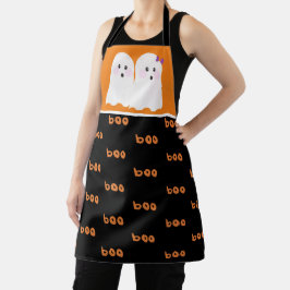 Halloween Niedlich Ghost Ghoul Orange Black Schürze