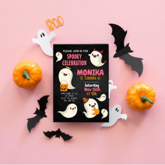Halloween Niedlich Ghost Girl Geburtstag Einladung