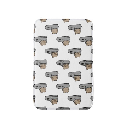 Halloween, Niedlich Ghost Grau, Trick oder Treat,  Badematte (Vorderseite Vertikal)