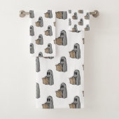 Halloween, Niedlich Ghost Grau, Trick oder Treat,  Badhandtuch Set (Insitu)