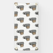 Halloween, Niedlich Ghost Grau, Trick oder Treat,  Banner (Vertikal)