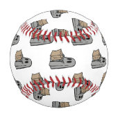 Halloween, Niedlich Ghost Grau, Trick oder Treat, Baseball (Vorderseite)