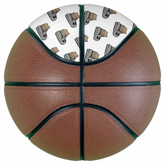 Halloween, Niedlich Ghost Grau, Trick oder Treat, Basketball (Rechts)