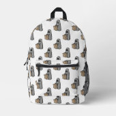 Halloween, Niedlich Ghost Grau, Trick oder Treat, Bedruckter Rucksack (Vorderseite)