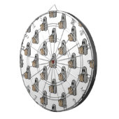 Halloween, Niedlich Ghost Grau, Trick oder Treat,  Dartscheibe (Vorderseite rechts)