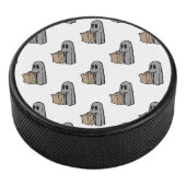 Halloween, Niedlich Ghost Grau, Trick oder Treat,  Eishockey Puck (3/4)