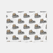Halloween, Niedlich Ghost Grau, Trick oder Treat, Fleecedecke (Vorderseite (Horizontal))
