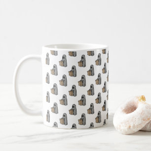 Halloween, Niedlich Ghost Grau, Trick oder Treat, Kaffeetasse