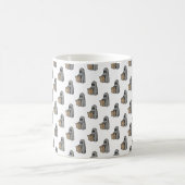 Halloween, Niedlich Ghost Grau, Trick oder Treat, Kaffeetasse (Mittel)