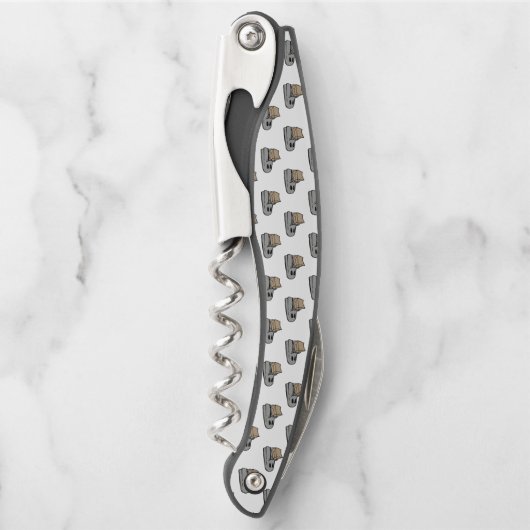 Halloween, Niedlich Ghost Grau, Trick oder Treat,  Kellnermesser (Vorderseite)