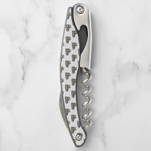 Halloween, Niedlich Ghost Grau, Trick oder Treat,  Kellnermesser (Rückseite)