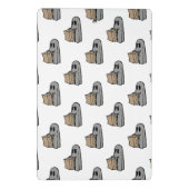 Halloween, Niedlich Ghost Grau, Trick oder Treat,  Mini Klemmbrett (Rückseite)