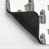 Halloween, Niedlich Ghost Grau, Trick oder Treat, Mousepad (Ecke)
