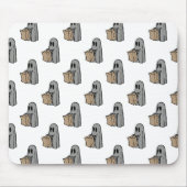Halloween, Niedlich Ghost Grau, Trick oder Treat, Mousepad (Vorne)