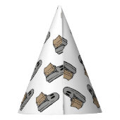 Halloween, Niedlich Ghost Grau, Trick oder Treat,  Partyhütchen (Rückseite)