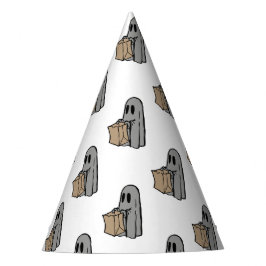 Halloween, Niedlich Ghost Grau, Trick oder Treat,  Partyhütchen