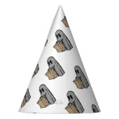 Halloween, Niedlich Ghost Grau, Trick oder Treat,  Partyhütchen (Links)