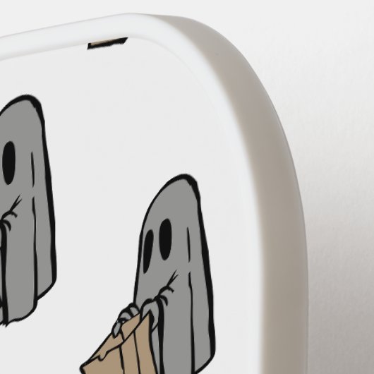 Halloween, Niedlich Ghost Grau, Trick oder Treat,  Pickleball Schläger (Linke Seite)